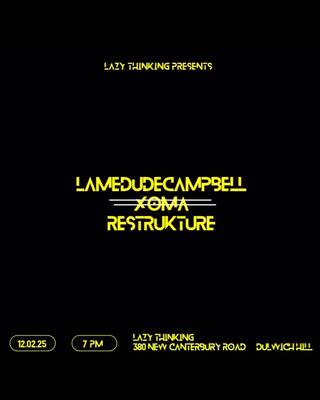 Live show poster for 2025-02-12 - Lazy Thinking, Sydney