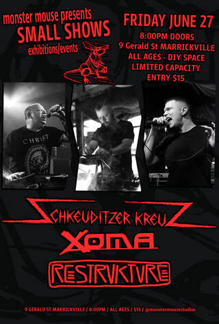 Live show poster for 2025-06-27 - Monster Mouse, Sydney