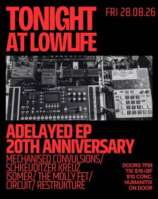 Live show poster for 2026-08-28 - Lowlife Bar, Adelaide